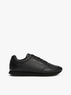 black sneaker met profiel en logo voor heren - tommy hilfiger