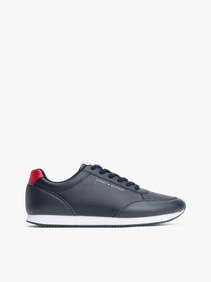 multi logo fine cleat trainers for men tommy hilfiger