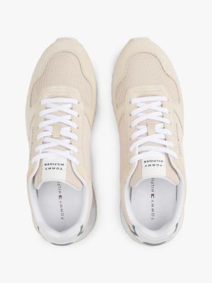 multi suede mixed texture cleat trainers for men tommy hilfiger
