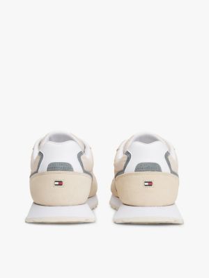 multi suede mixed texture cleat trainers for men tommy hilfiger