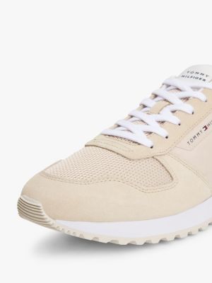 multi suede mixed texture cleat trainers for men tommy hilfiger