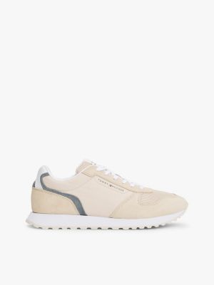 multi suede mixed texture cleat trainers for men tommy hilfiger