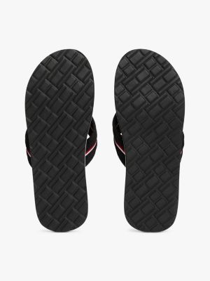 multi signature tape webbing flip-flops for men tommy hilfiger