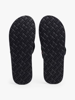 multi signature tape webbing flip-flops for men tommy hilfiger