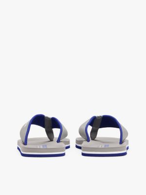 multi logo padded strap flip-flops for men tommy hilfiger