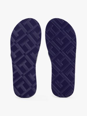 meerdere kleuren teenslipper met logo en gewatteerde bandjes voor heren - tommy hilfiger