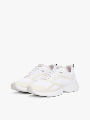 white modern runner logo trainers for men tommy hilfiger