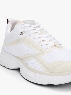 white modern runner logo trainers for men tommy hilfiger