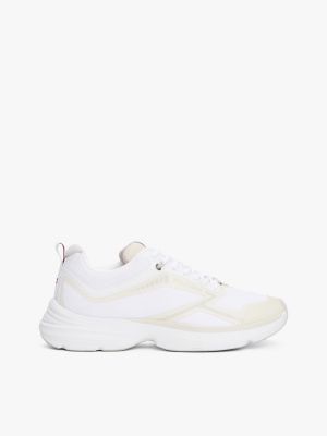 white modern runner logo trainers for men tommy hilfiger