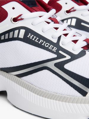 white modern runner logo trainers for men tommy hilfiger