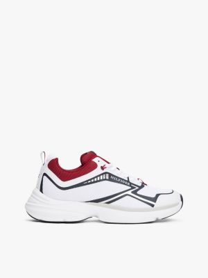 white modern runner-sneaker mit logo für herren - tommy hilfiger