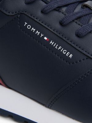 blue logo colour-blocked trainers for men tommy hilfiger