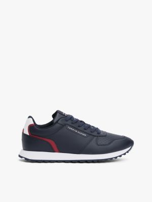 blau color block-sneaker mit logo für herren - tommy hilfiger