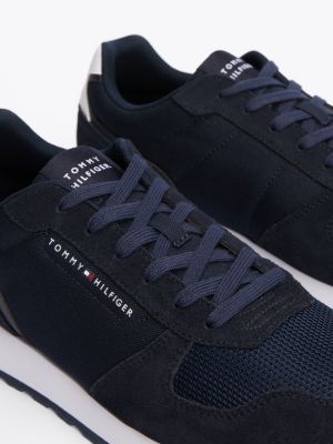 blau essential sneaker mit struktur-mix für herren - tommy hilfiger