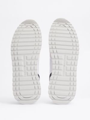weiß essential sneaker mit struktur-mix für herren - tommy hilfiger