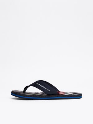 tongs à assise plantaire massante bleu pour hommes tommy hilfiger
