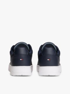 Logo Basketball Trainers With Leather — Blue 4