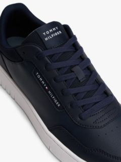 Logo Basketball Trainers With Leather — Blue 6