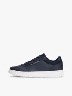 Logo Basketball Trainers With Leather — Blue 7