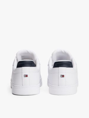 weiß court-sneaker aus leder für herren - tommy hilfiger