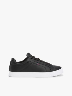 blue leren court sneaker voor heren - tommy hilfiger