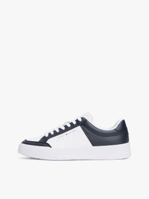 multi logo contrast trainers for men tommy hilfiger