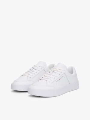 sneakers th court bianco da uomini tommy hilfiger