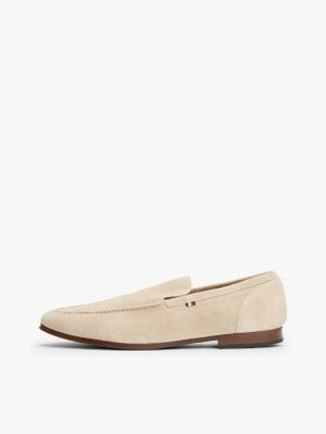 blauw suède flexibele loafer voor heren - tommy hilfiger