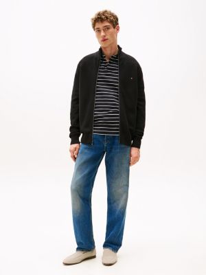 blauw suède flexibele loafer voor heren - tommy hilfiger