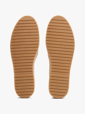 espadrillas in camoscio con suola flessibile beige da uomini tommy hilfiger