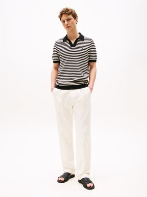 black leather slip-on sandals for men tommy hilfiger