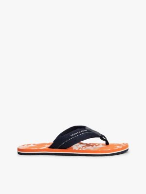blue print webbing flip-flops for men tommy hilfiger