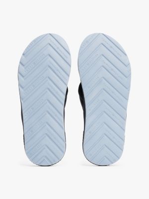 tongs à bride à logo bleu pour hommes tommy hilfiger