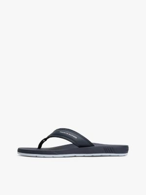 tongs à bride à logo bleu pour hommes tommy hilfiger