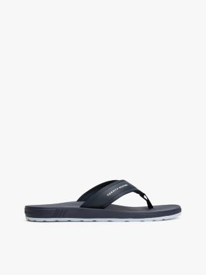 sandali infradito con logo blue da uomini tommy hilfiger