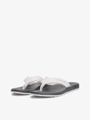 blue logo strap flip-flops for men tommy hilfiger