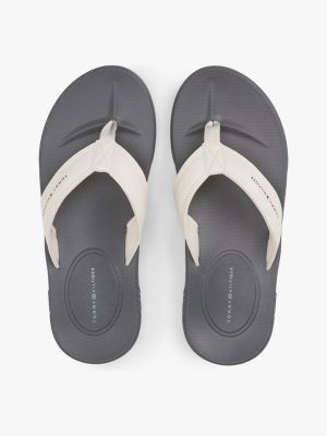 blue logo strap flip-flops for men tommy hilfiger