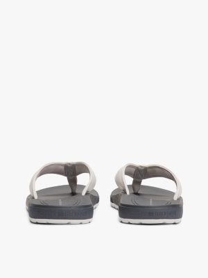 blue logo strap flip-flops for men tommy hilfiger