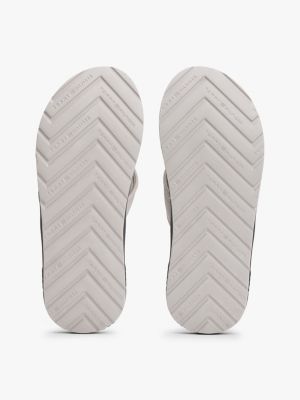 blue logo strap flip-flops for men tommy hilfiger