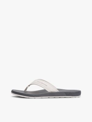 blue logo strap flip-flops for men tommy hilfiger