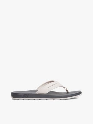 blue logo strap flip-flops for men tommy hilfiger