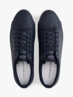 Logo Lace-Up Trainers With Leather — Blue 3
