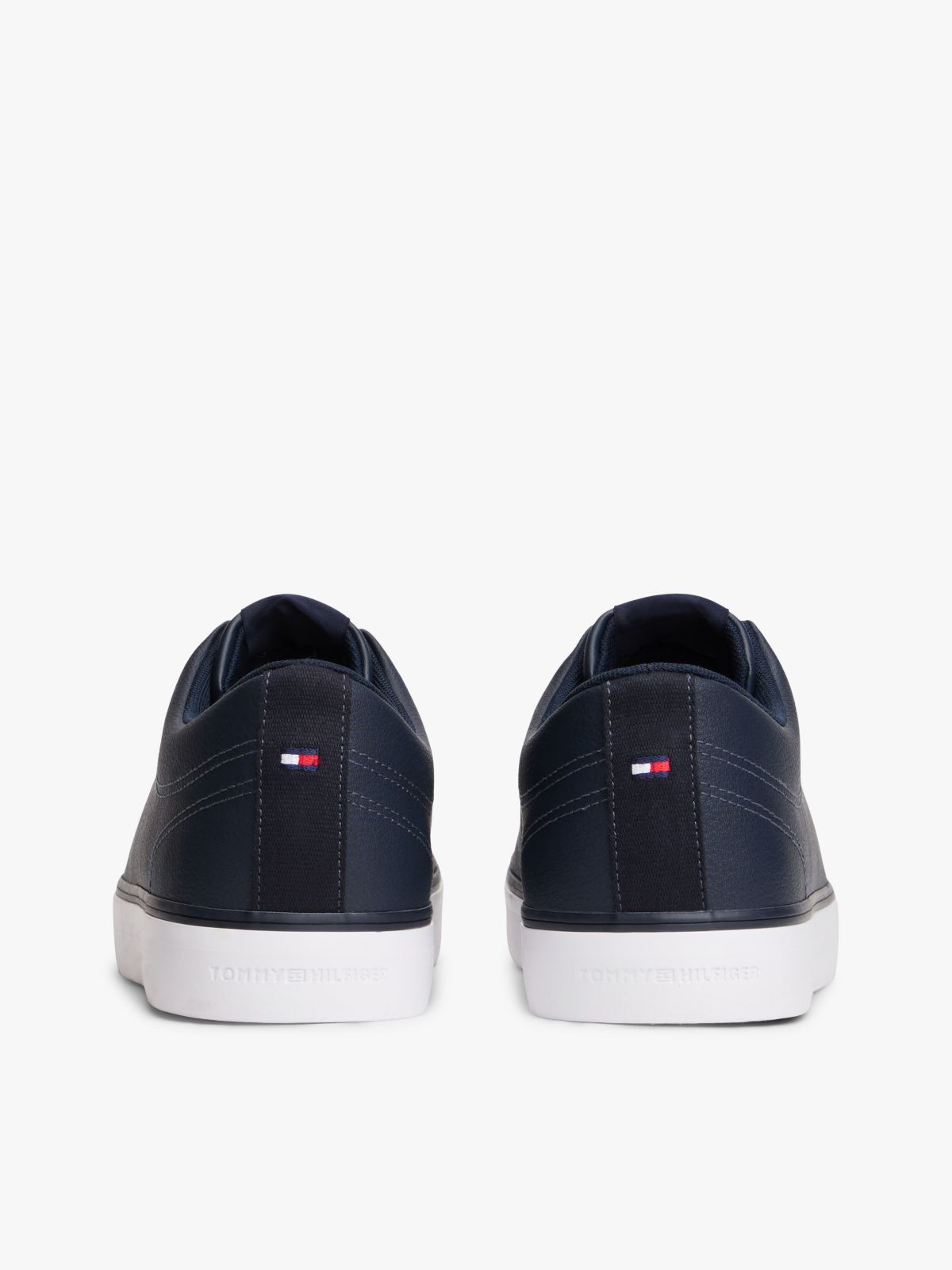 Logo Lace-Up Trainers With Leather — Blue