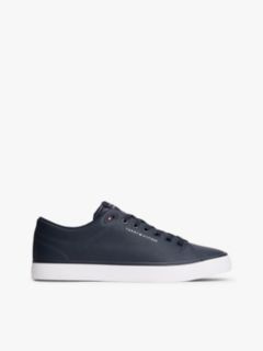 Logo Lace-Up Trainers With Leather — Blue 1