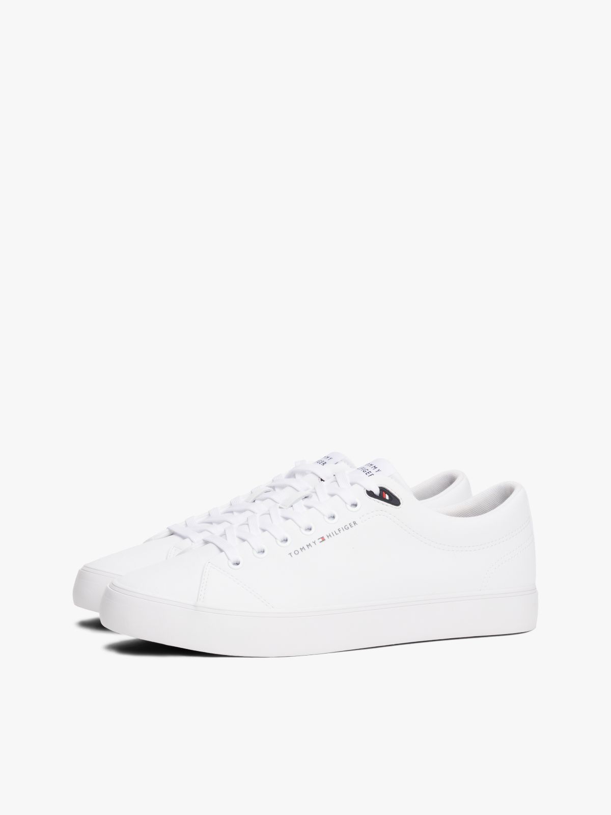 Logo Lace-Up Trainers With Leather — White