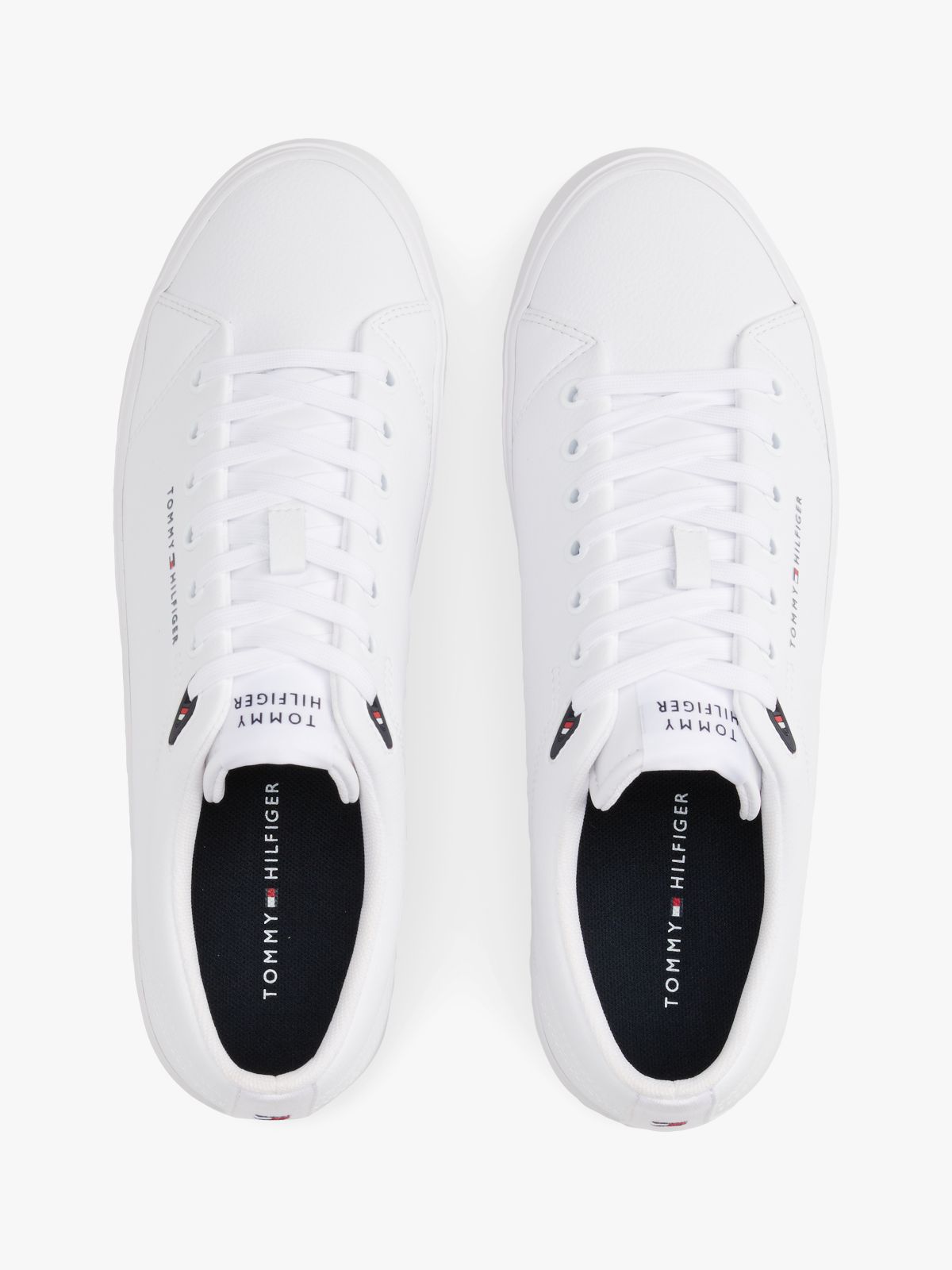 Logo Lace-Up Trainers With Leather — White