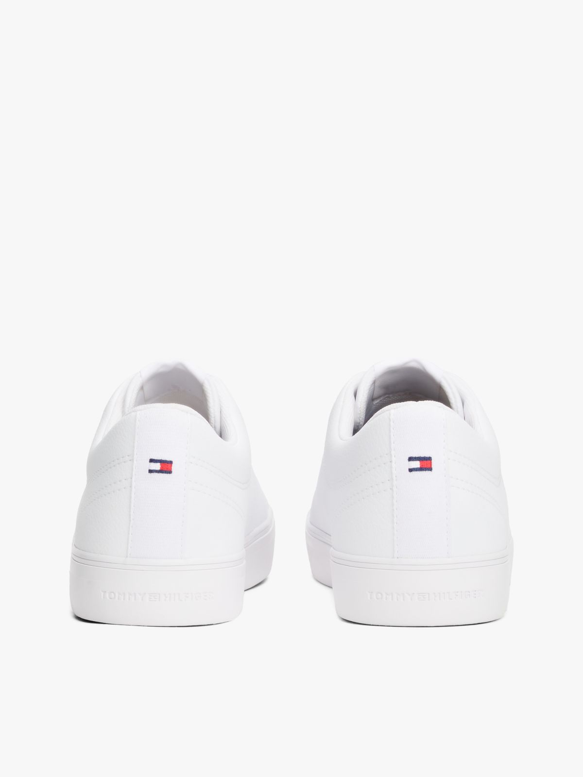 Logo Lace-Up Trainers With Leather — White