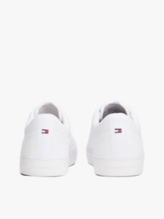 Logo Lace-Up Trainers With Leather — White 4