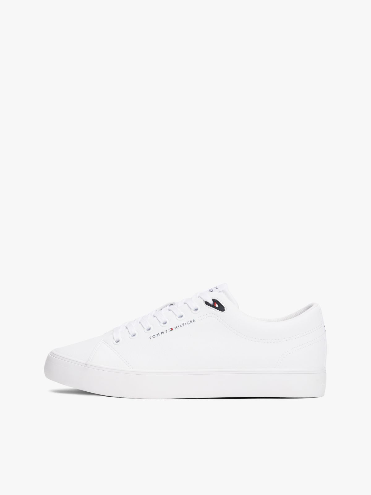 Logo Lace-Up Trainers With Leather — White