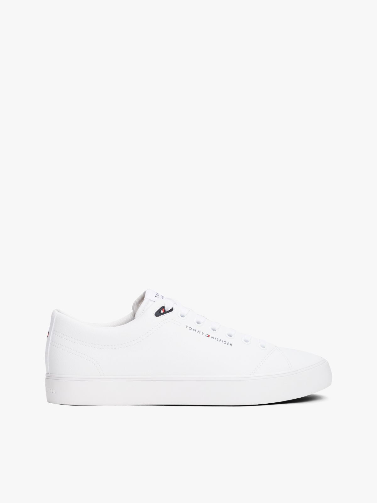Logo Lace-Up Trainers With Leather — White